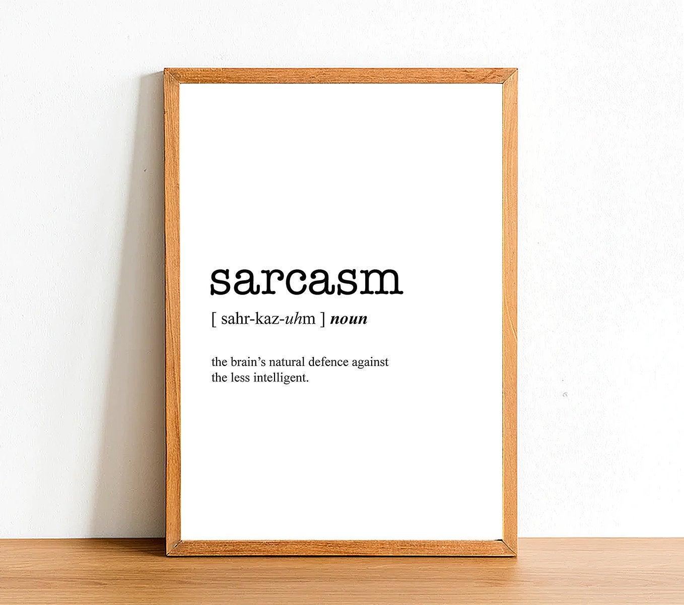 SARCASM - Word Definition Poster - Classic Posters