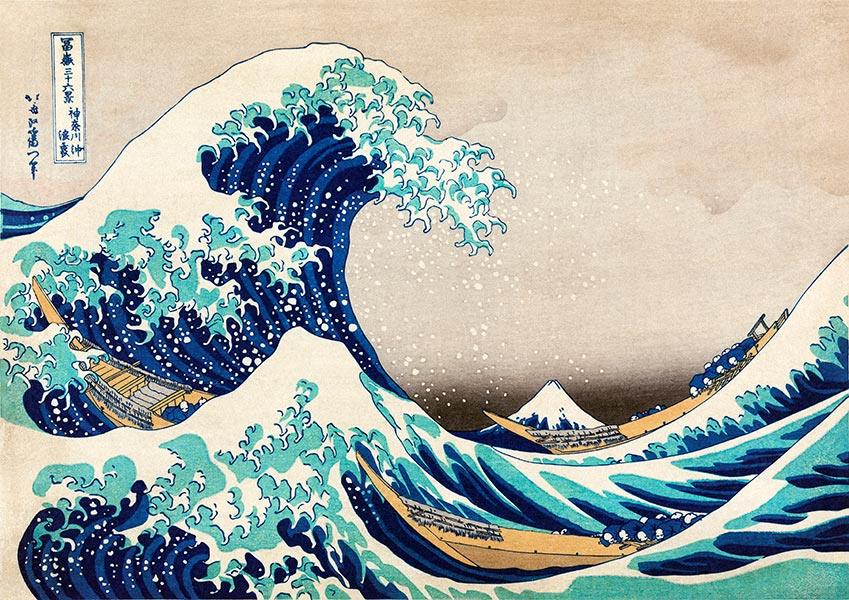 The Great Wave off Kanagawa - 1829 - Katsushika Hokusai - Fine Art Print - Classic Posters