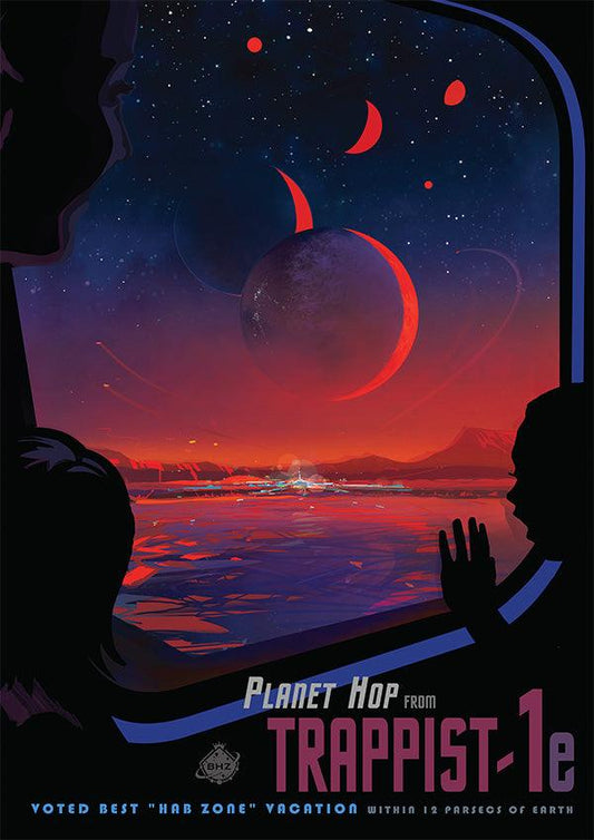 Trappist-1e - NASA Space Travel Poster - Classic Posters
