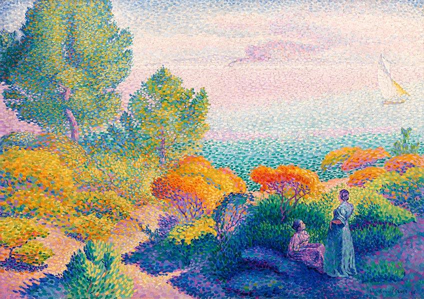 Two Women by the Shore - 1896 - Henri-Edmond Cross - Fine Art Print - Classic Posters