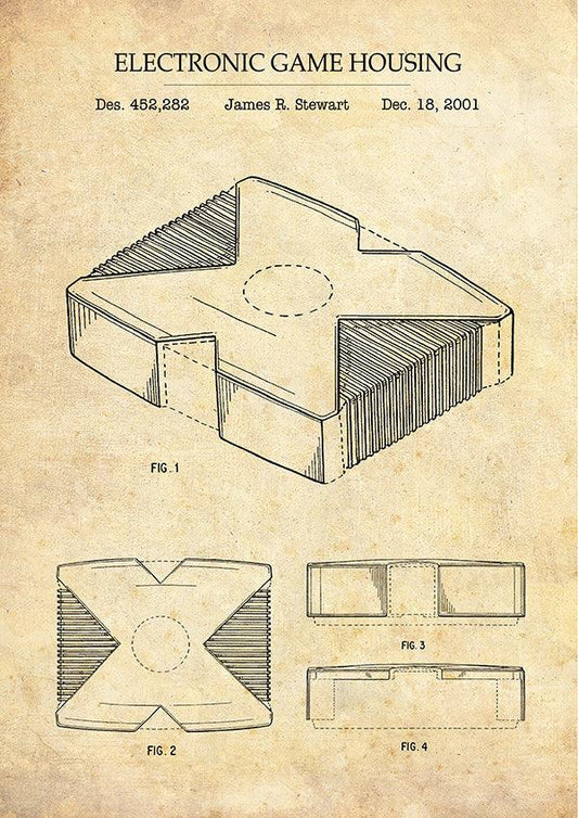 XBOX CLASSIC - Patent Poster - Classic Posters