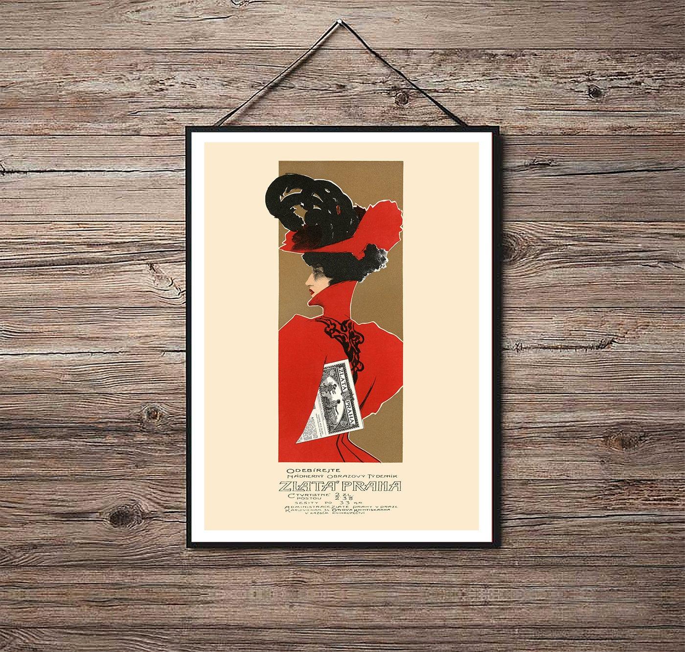 Zlata Praha - 1899 - Art Nouveau - Classic Posters