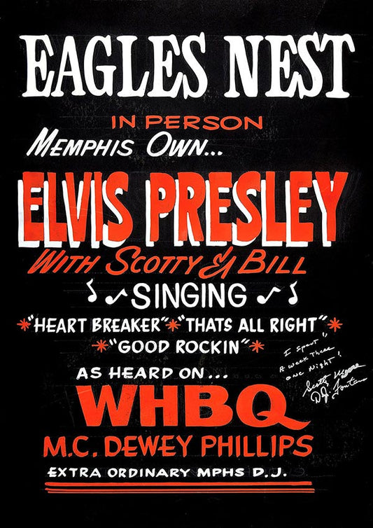 Elvis Presley at The Eagles Nest - Vintage Concert Poster Print - Fillmore Music Icons