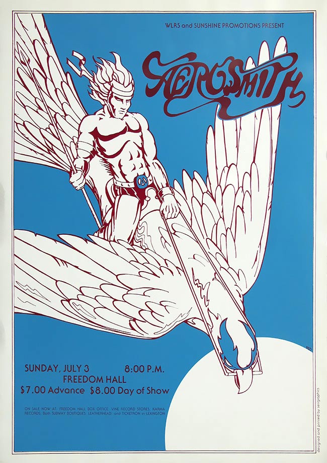 Aerosmith Freedom Hall - Vintage Concert Poster Print - Music Icons