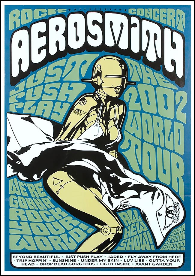 Aerosmith World Tour - Vintage Concert Poster Print - Music Icons