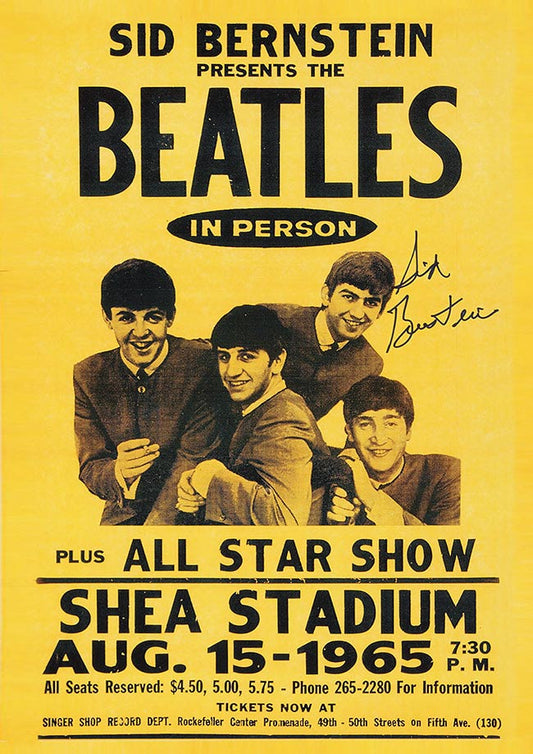 The Beatles at Shea Stadium - Vintage Concert Poster Print - Music Icons