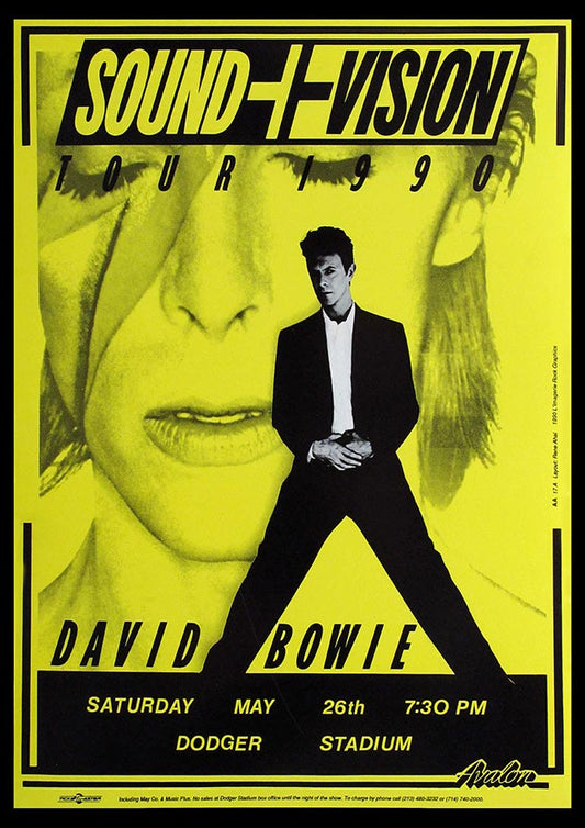 David Bowie Sound and Vision Tour - Vintage Concert Poster Print - Fillmore Music Icons