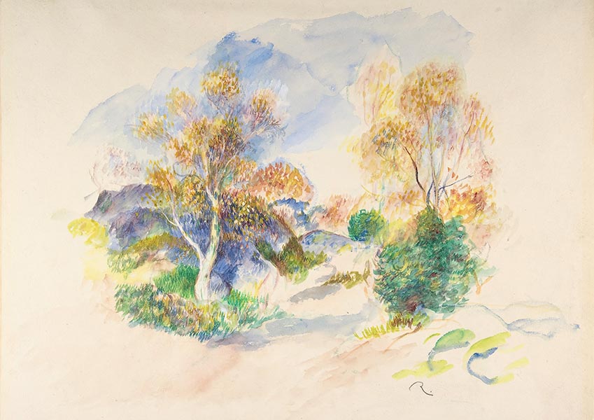 Landscape with a Path - Auguste Renoir - Fine Art Print
