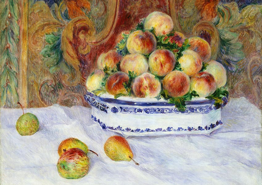Still Life with Peaches - Auguste Renoir - Fine Art Print
