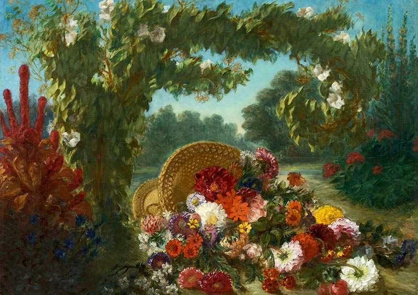 Basket of Flowers - Eugène Delacroix - Fine Art Print