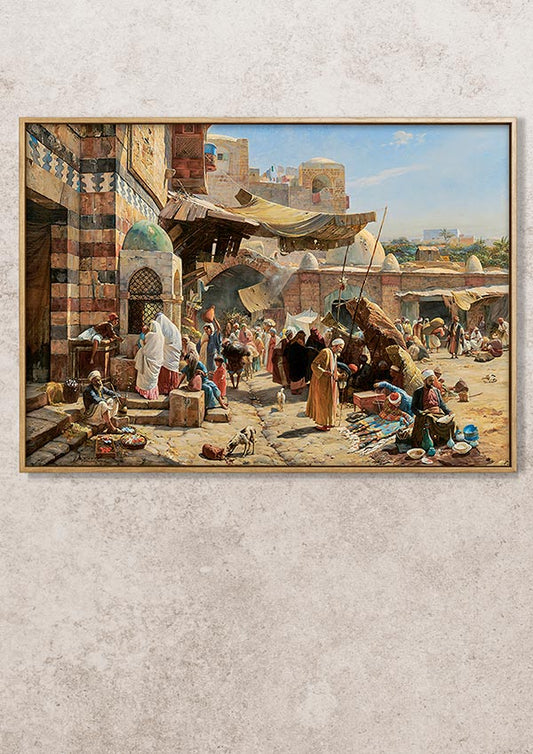 Market in Jaffa - Gustav Bauernfeind - Fine Art Print