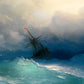 Ship in Stormy Seas - Ivan Aivazovsky - Fine Art Print