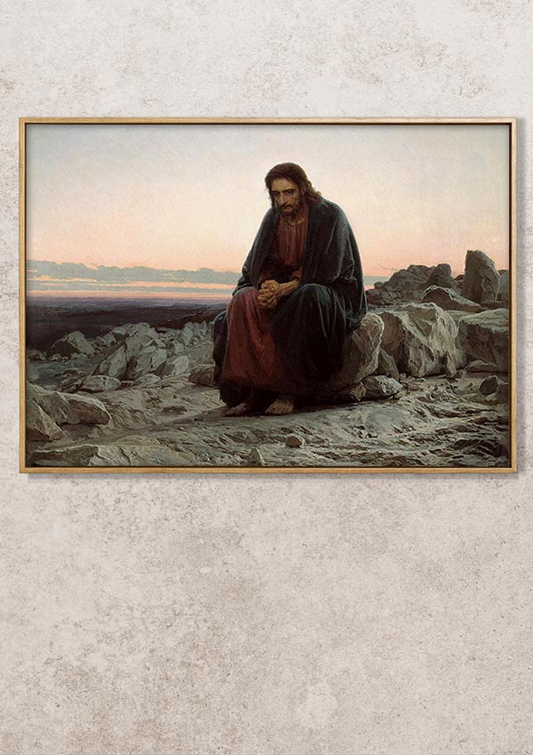 Christ in the Wilderness - Ivan Kramskoy - Fine Art Print