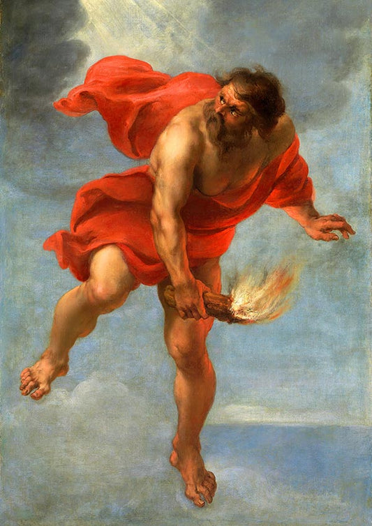 Prometheus Carrying Fire - Jan Cossiers - Fine Art Print