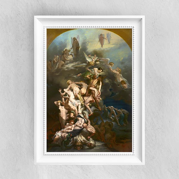 Heaven and Hell - Octave Tassaert - Fine Art Print
