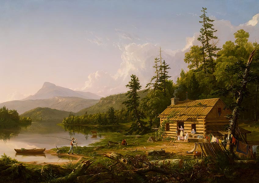 Home in the Woods - Thomas Cole - Fine Art Print