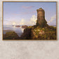 Italian Coast Scene with Ruined Tower - Thomas Cole - Fine Art Print
