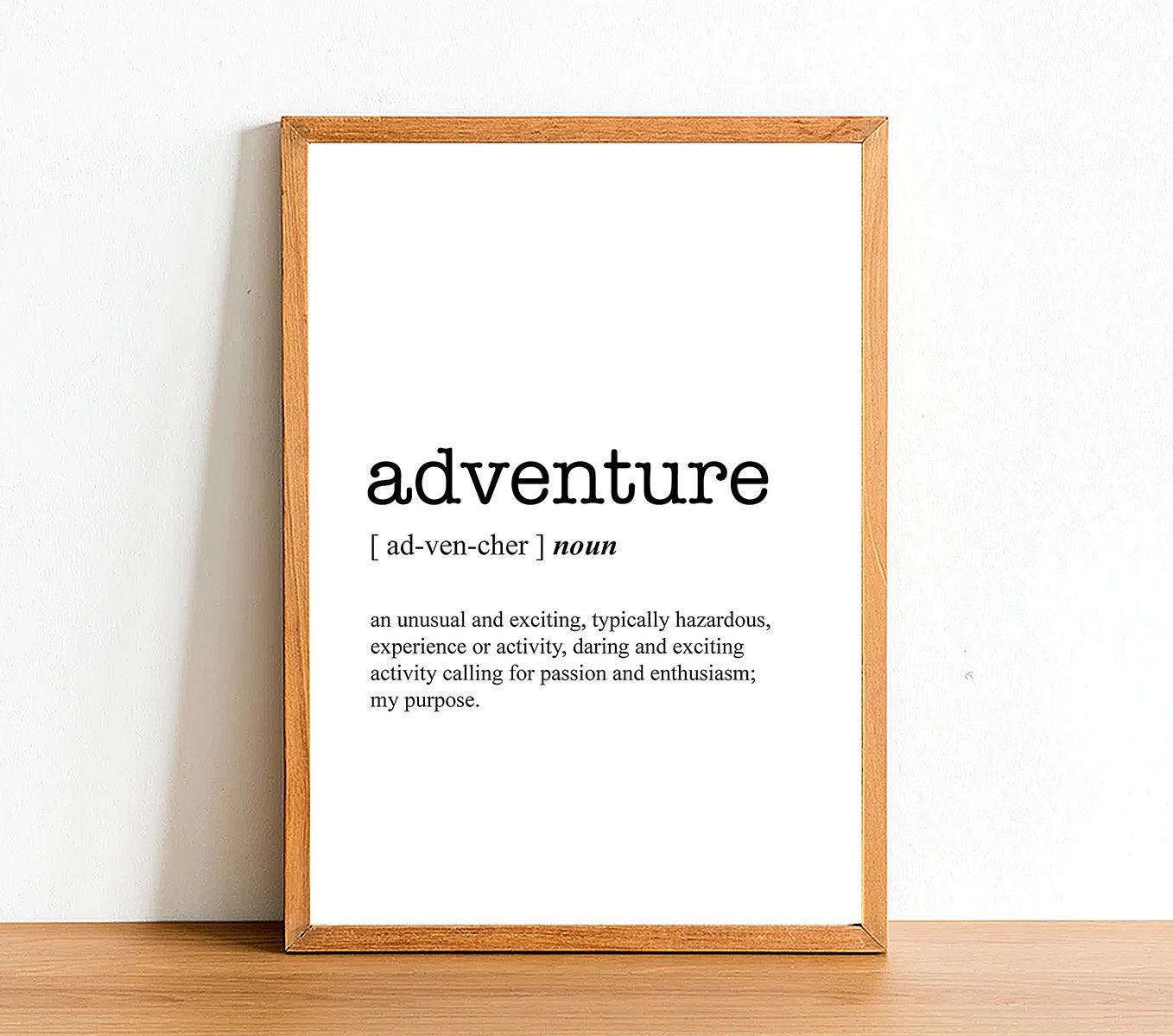 ADVENTURE - Word Definition Poster - Classic Posters