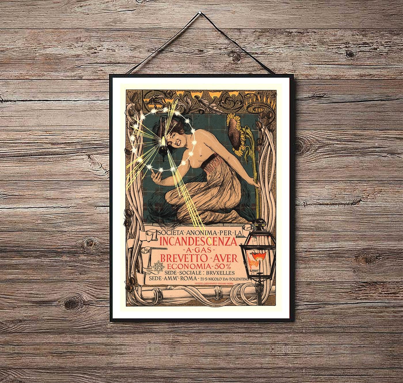 Affiche pour la lampe incandescente à pétrole - 1896 - Art Nouveau - Classic Posters