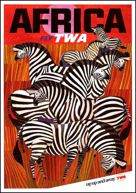 AFRICA TWA - Vintage Travel Poster - Classic Posters