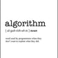 ALGORITHM - Word Definition Poster - Classic Posters
