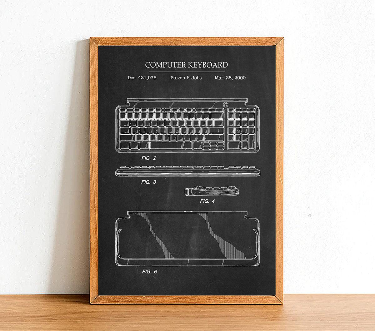 APPLE KEYBOARD - Patent Poster - Classic Posters