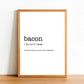 BACON - Word Definition Poster - Classic Posters