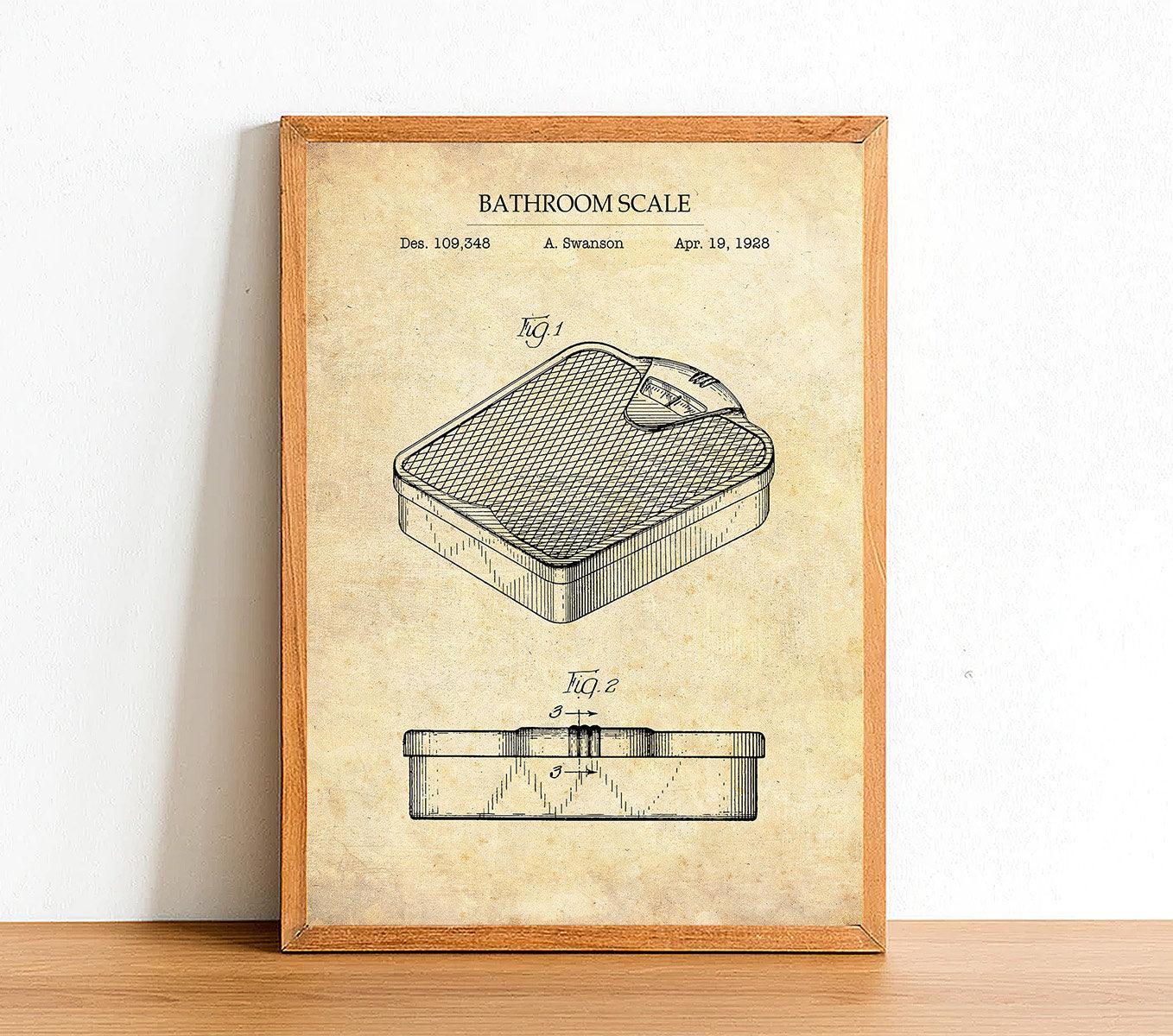 Bathroom Scale - Bathroom Patent Poster - Classic Posters