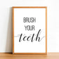 Brush Your Teeth - Bathroom Poster - Classic Posters