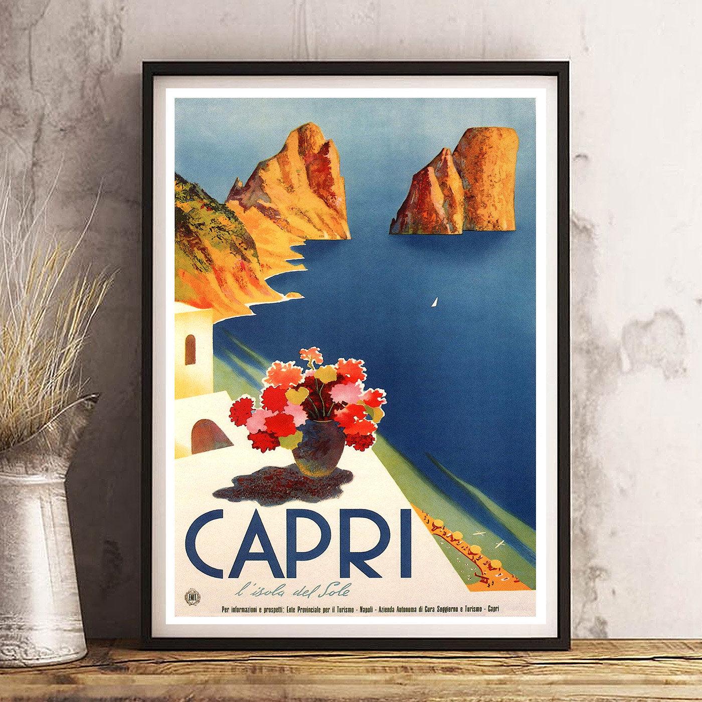 CAPRI - Vintage Travel Poster - Classic Posters