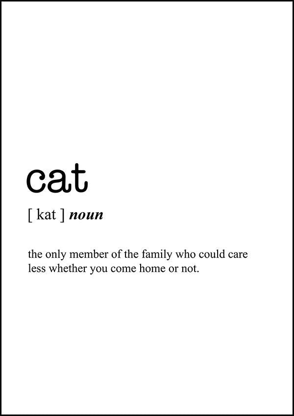 CAT - Word Definition Poster - Classic Posters