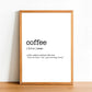 COFFEE - Word Definition Poster - Classic Posters
