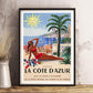 COTE D'AZUR - Vintage Travel Poster - Classic Posters
