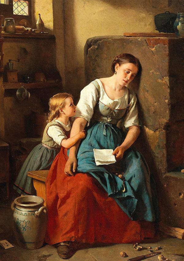 Der Brief (The Letter) - 1896 - Berthold Woltze - Fine Art Print - Classic Posters