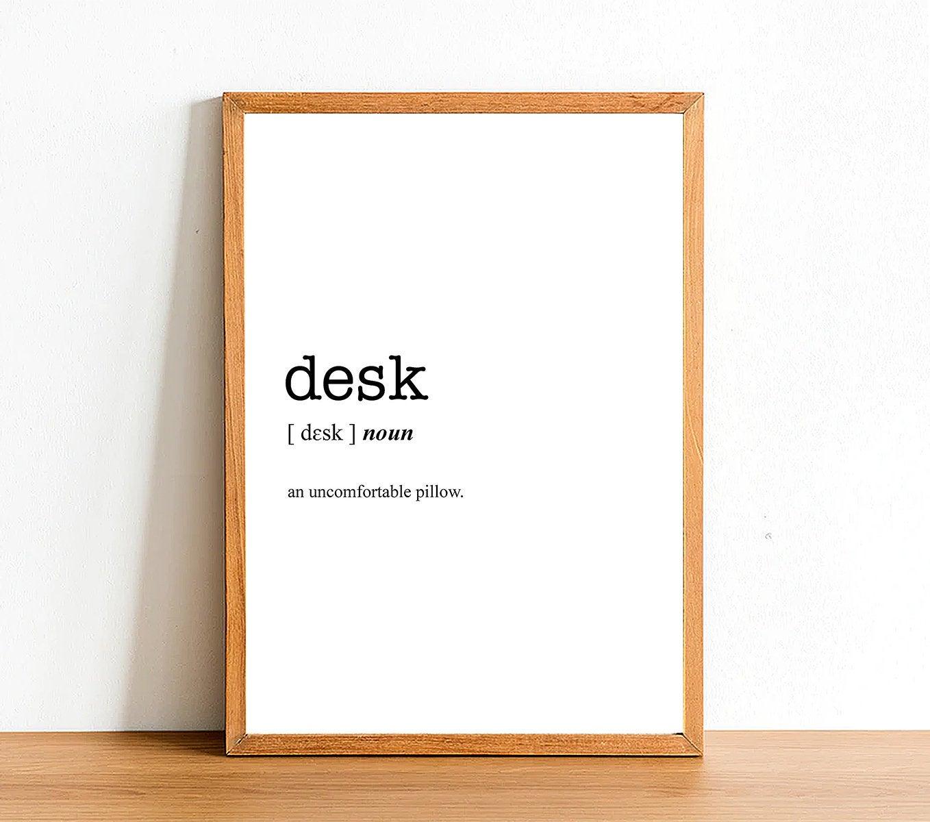DESK - Word Definition Poster - Classic Posters