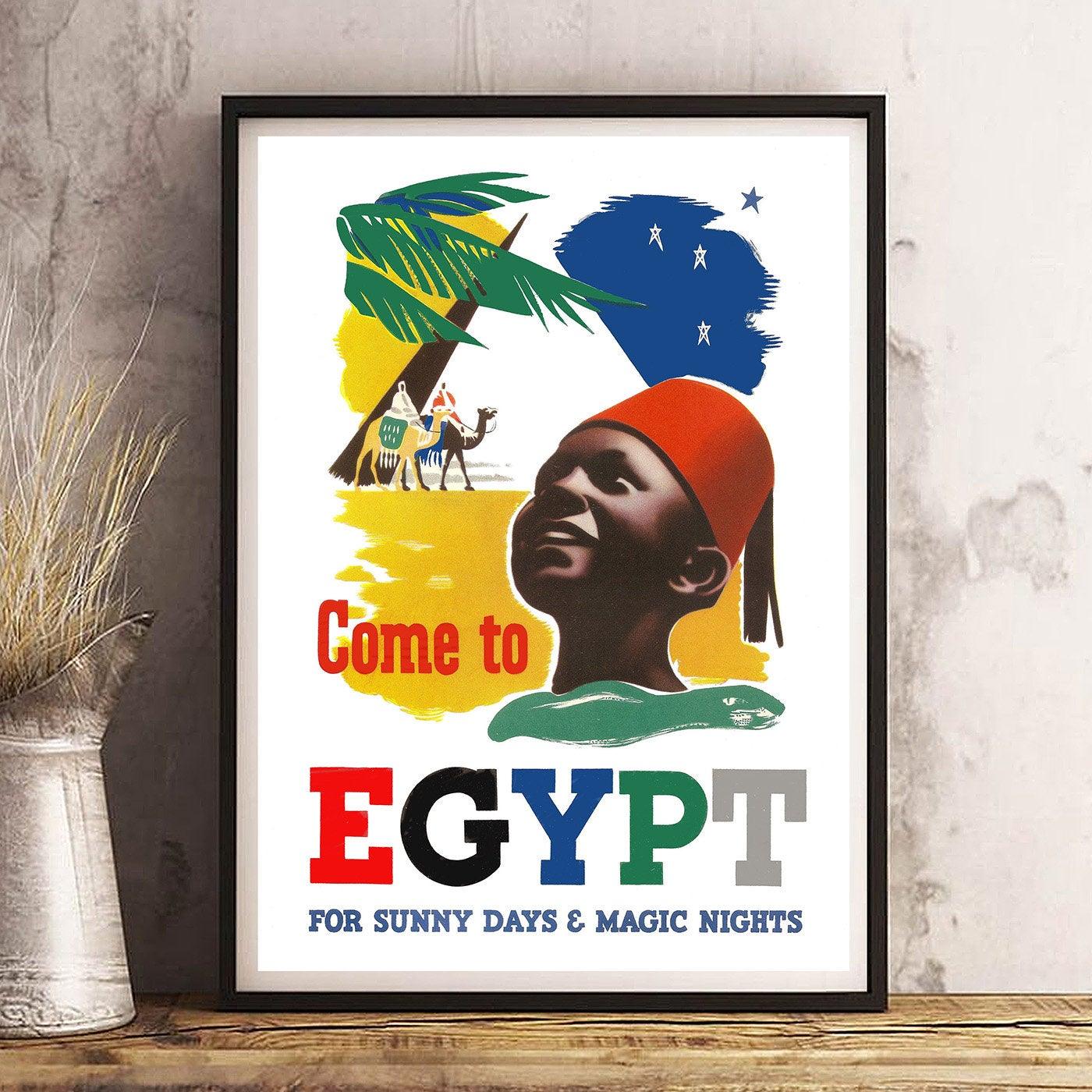 EGYPT Sunny Days - Vintage Travel Poster - Classic Posters