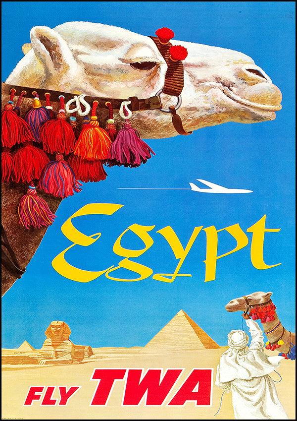 EGYPT TWA Camel - Vintage Travel Poster - Classic Posters