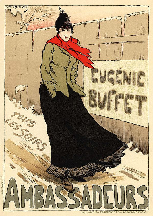 Eugénie Buffet at Les Ambassadeurs - 1896 - Art Nouveau - Classic Posters