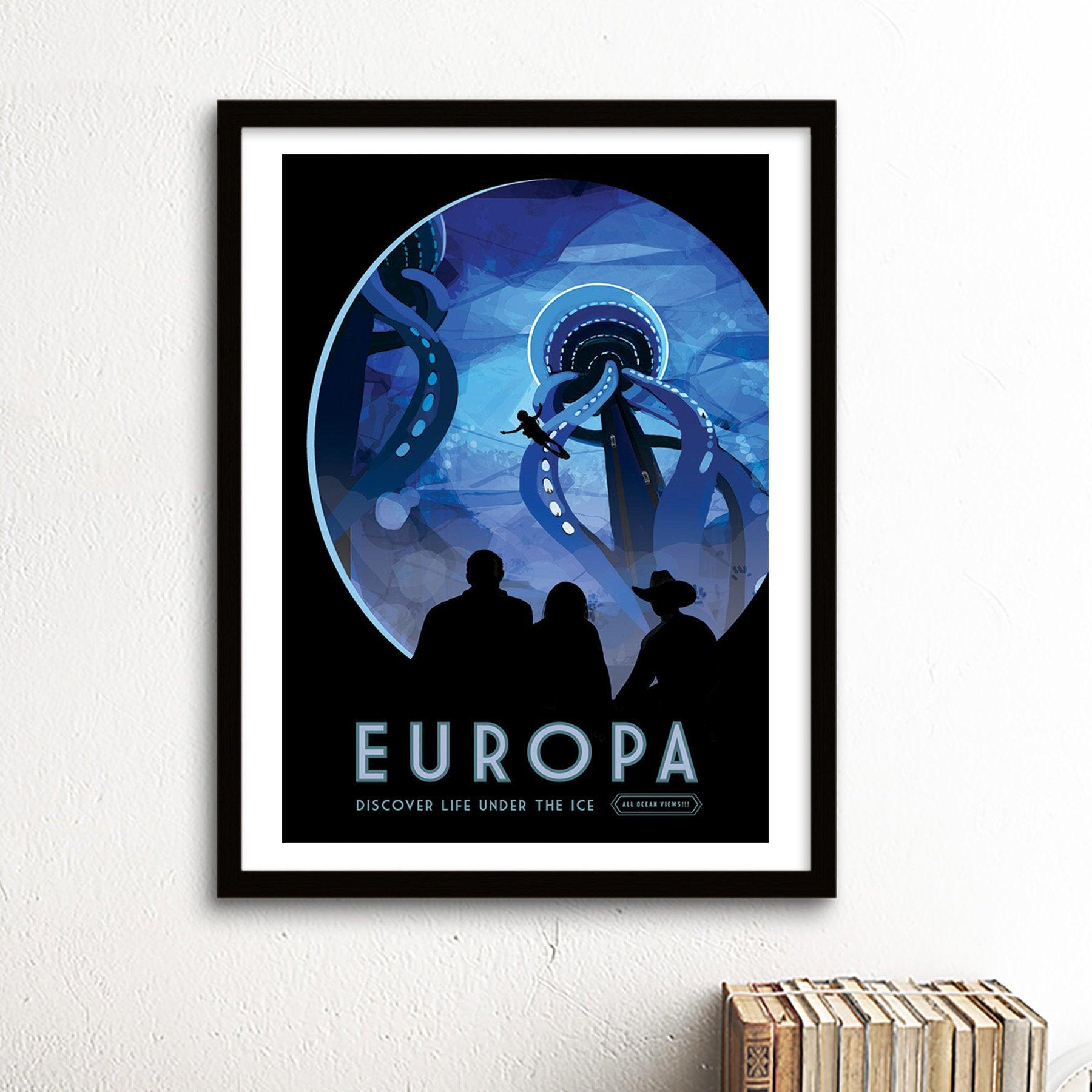 Europa - NASA Space Travel Poster - Classic Posters