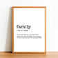 FAMILY - Word Definition Poster - Classic Posters