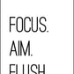 Focus Aim Flush - Bathroom Poster - Classic Posters