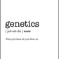GENETICS - Word Definition Poster - Classic Posters