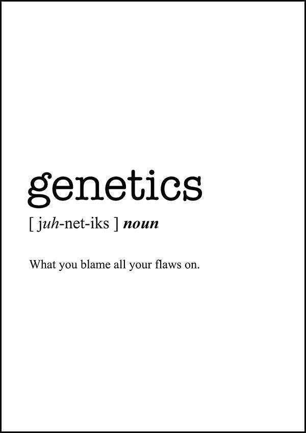 GENETICS - Word Definition Poster - Classic Posters