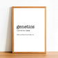 GENETICS - Word Definition Poster - Classic Posters