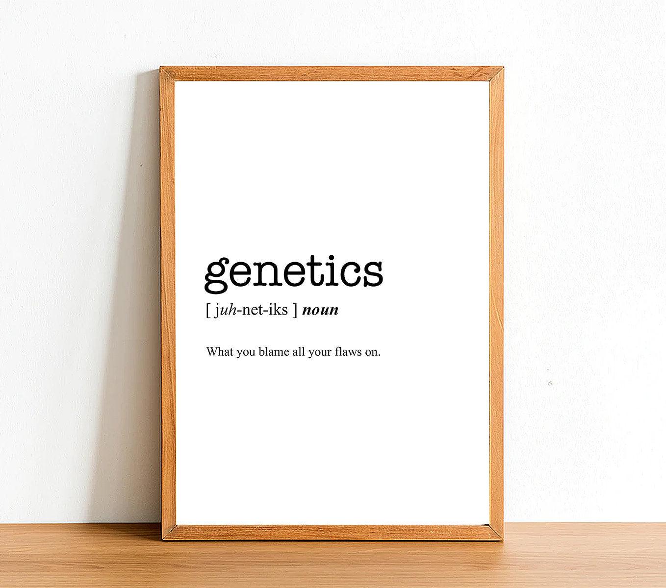 GENETICS - Word Definition Poster - Classic Posters