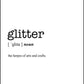 GLITTER - Word Definition Poster - Classic Posters