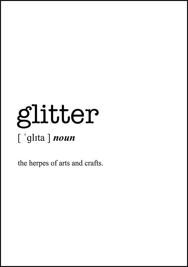 GLITTER - Word Definition Poster - Classic Posters