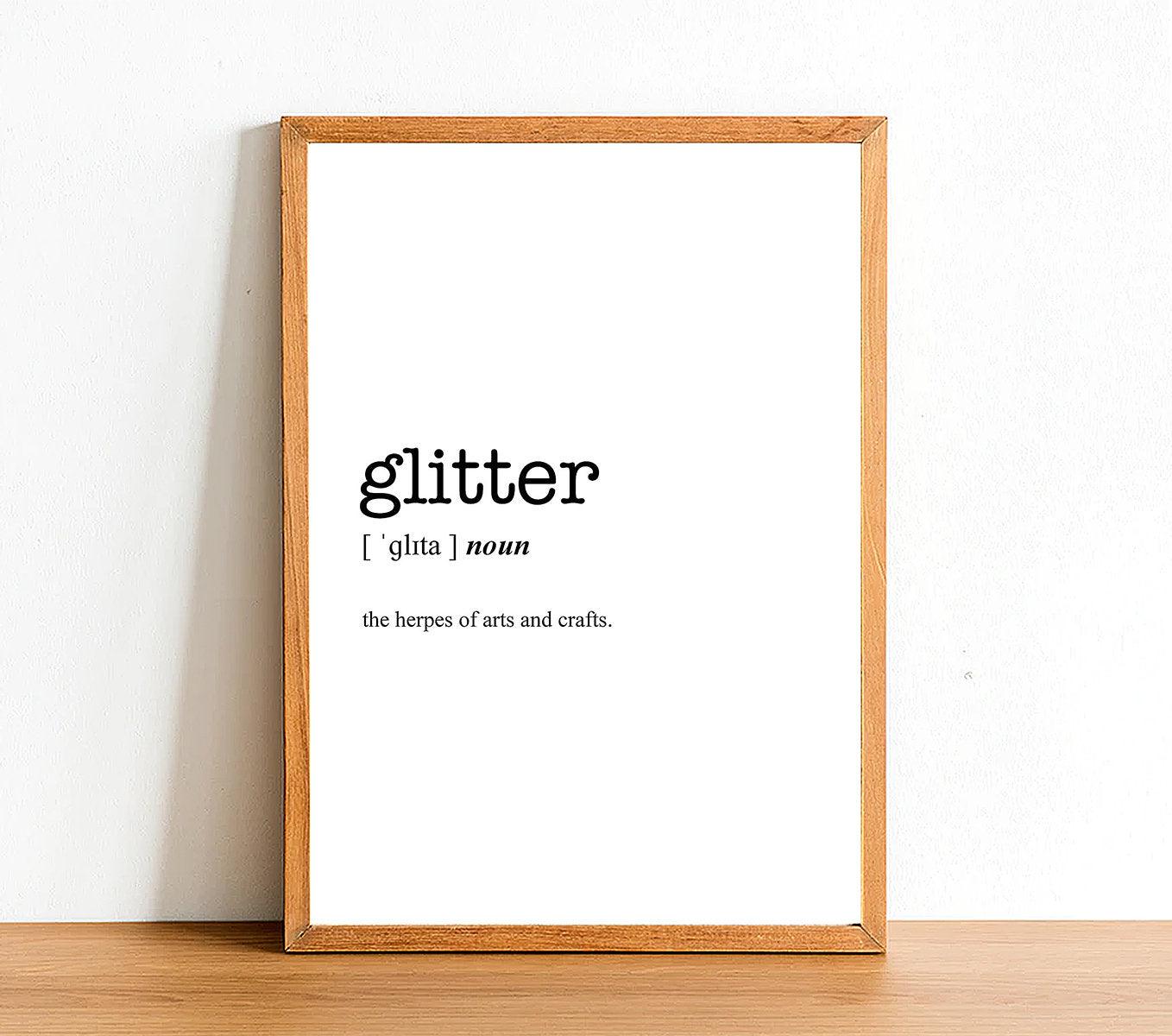 GLITTER - Word Definition Poster - Classic Posters