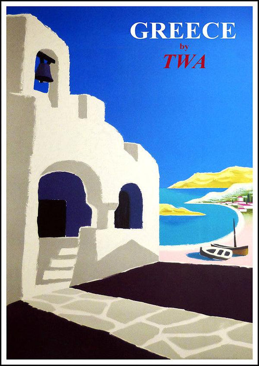 GREECE TWA - Vintage Travel Poster - Classic Posters