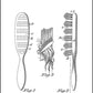 Hairbrush - Bathroom Patent Poster - Classic Posters